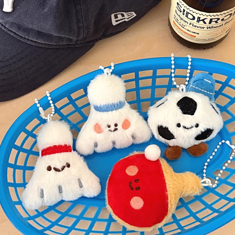 Table Tennis Single - New Cute Cartoon Plush Ball Decoration