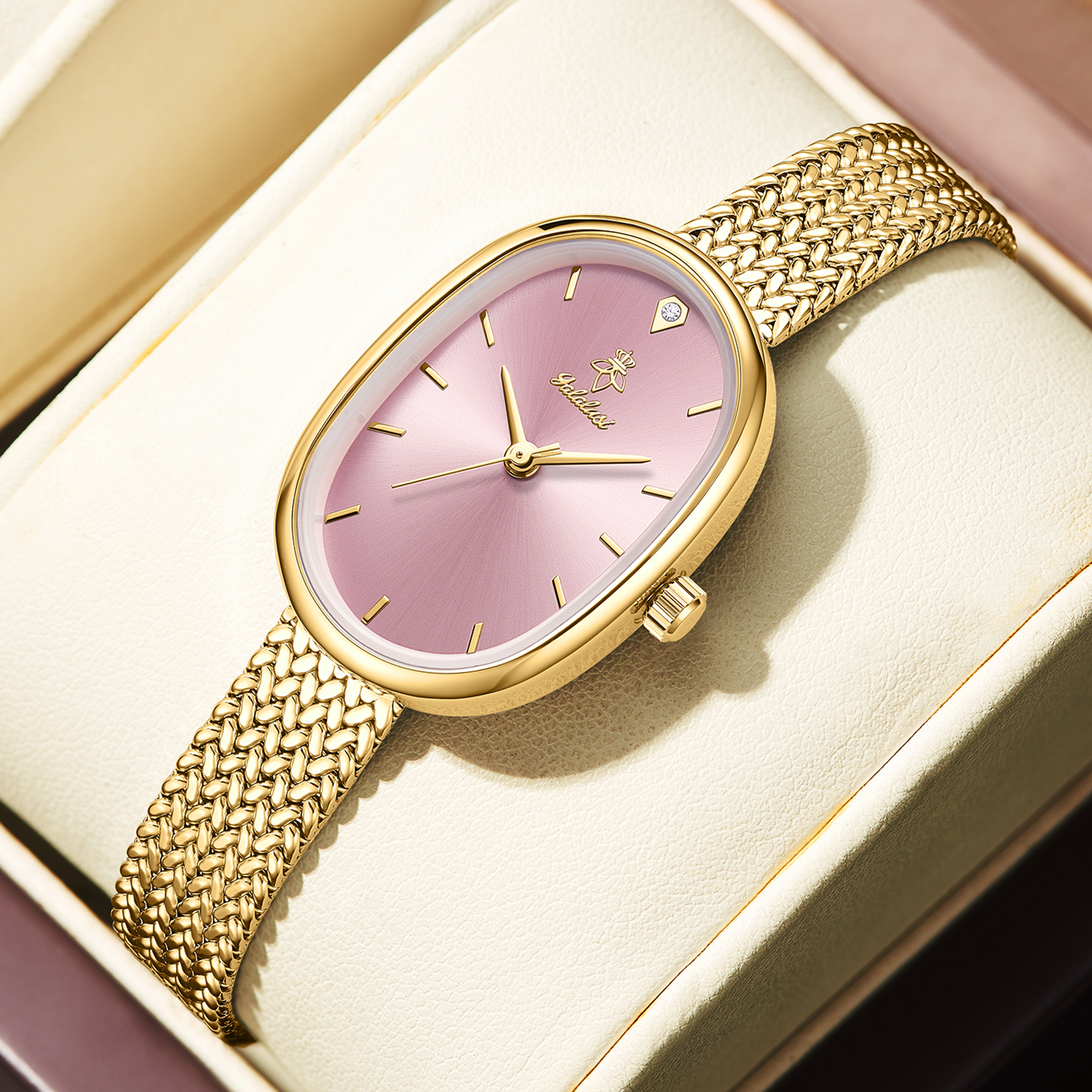 Edge Tape Roll - YaLaLuSi Womens Retro Woven Strap Quartz