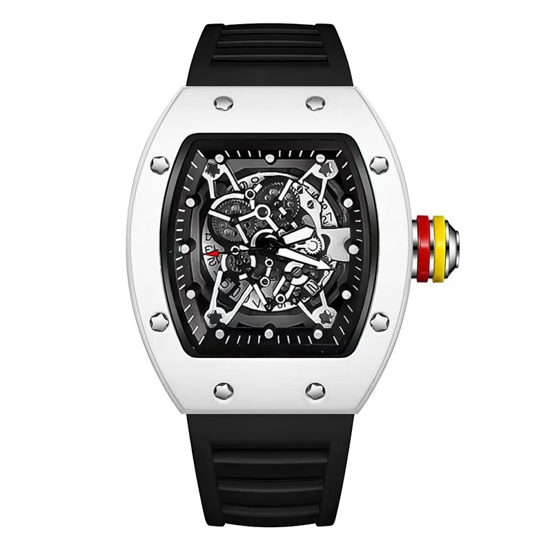 Edge Tape Roll - Quartz Wristwatch For Men Barrel Shape