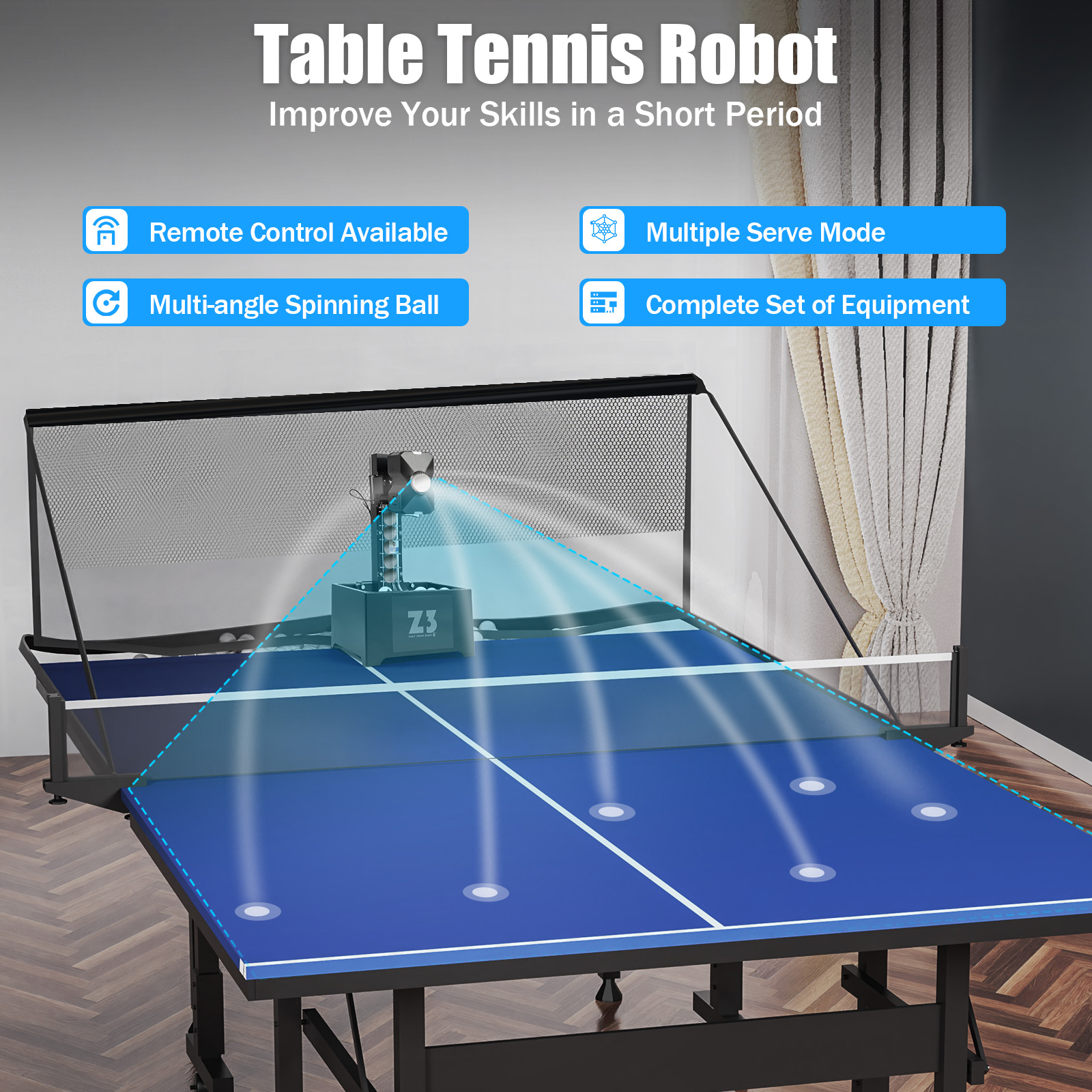 Table Tennis Robot with Net&10 – Table Tennis Single recenzja i cena