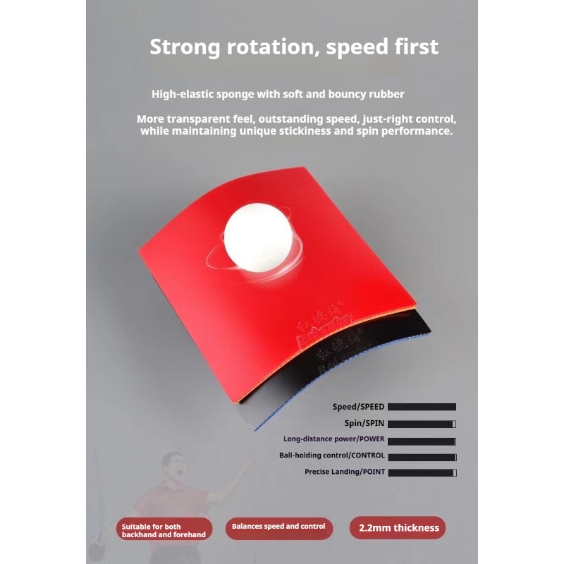 Red Amber Sticky Table Tennis  – Table Tennis Training recenzja i cena