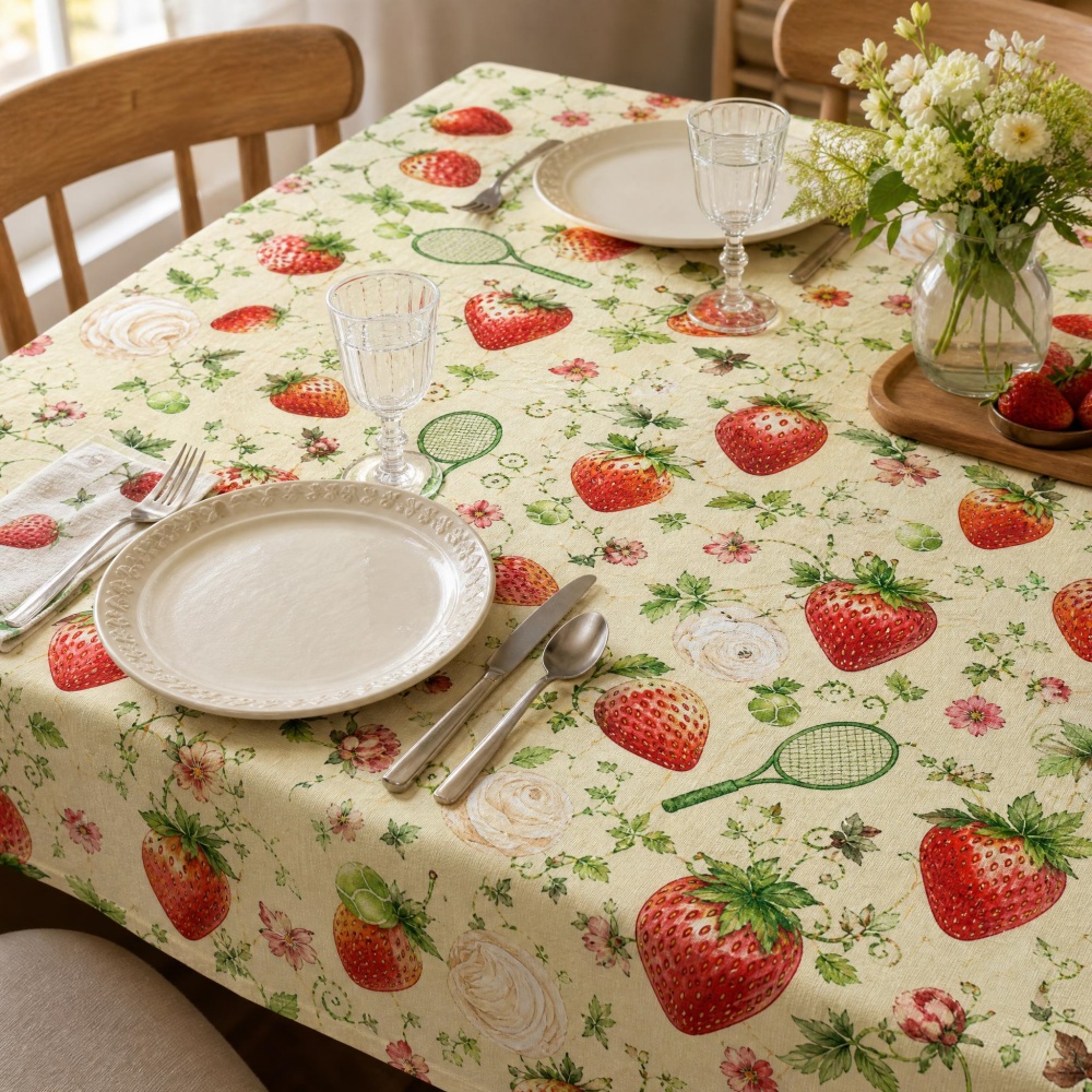 Strawberry Floral Table Cloth  – Table Tennis News Today recenzja i cena