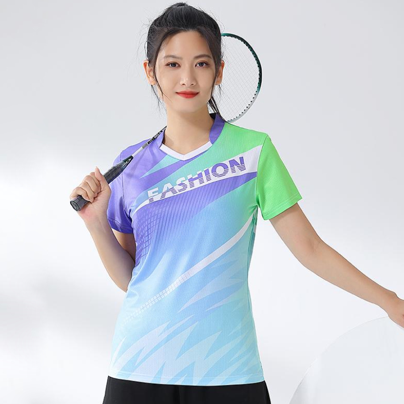 Women Badminton Shirt Print Go – Table Tennis Jersey recenzja i cena