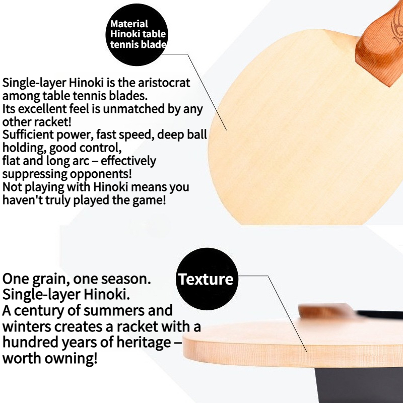 Shenlongmu 1-Ply Hinoki Table  – Table Tennis Xu Xin recenzja i cena